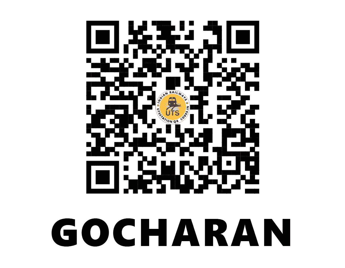 UTS QR Code for GOCHARAN - GCN (ER - WEST BENGAL)